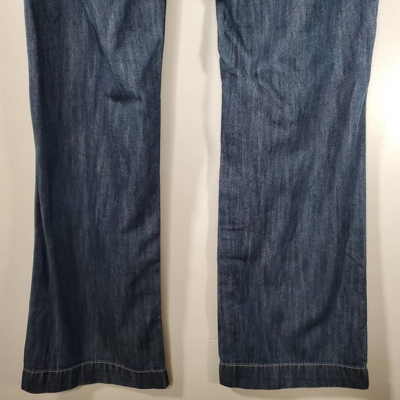 Tommy Hilfiger Wide Leg Chambray Denim Trouser Blue Size 4 - Picture 7 of 11